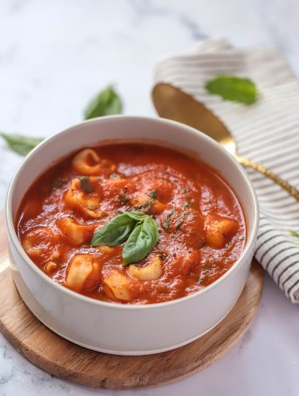 Vegan Tomato Basil Soup - Weighless Wonders